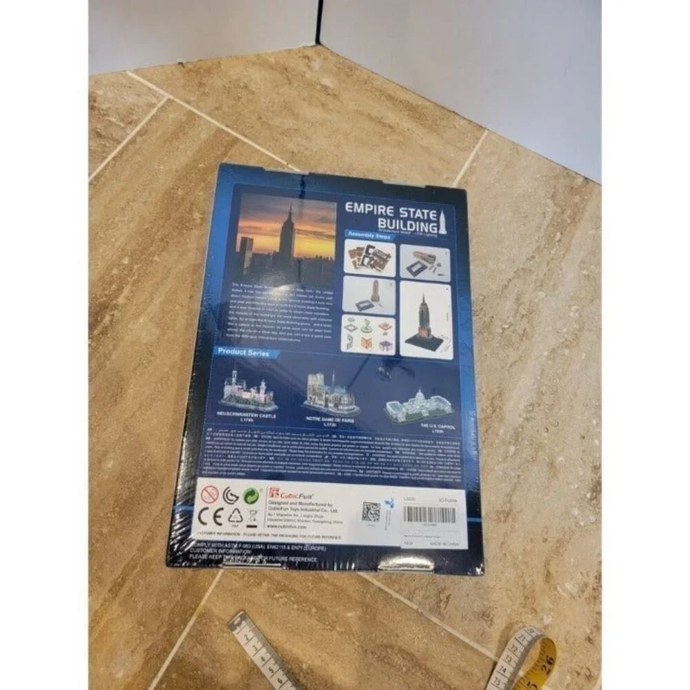 3D Empire State Building‎ Architecture Model Kit LED Lighting NEW 37pcs
